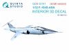 Quinta Studio QDS-32181 F-104S-ASA 3D-Printed coloured Interior on decal paper (Italeri) (small version) 1/32
